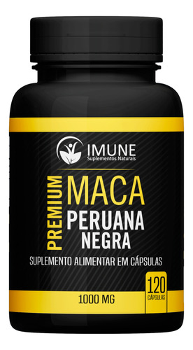 Maca Negra Premium - 120 Cápsulas - 1000mg 