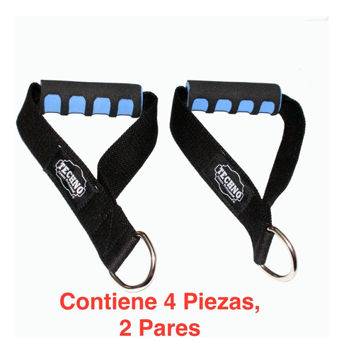 Agarraderas Tipo D Gimnasio Maneral Polea Pesas 2 Pares