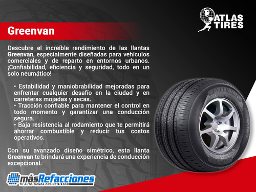 Kit de 2 llantas Atlas Greenvan LT 205R16C 108 T
