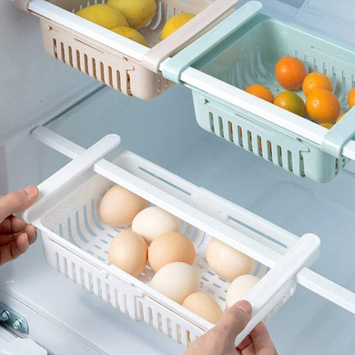 Imagen 9 de 9 de Pack X5 Canasto Organizador Colgante Para Heladera Extensibl