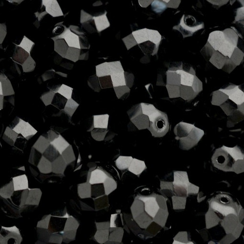 Imagem 3 de 4 de 200 Cristais Bola Com Furo Jablonex 04mm Preta