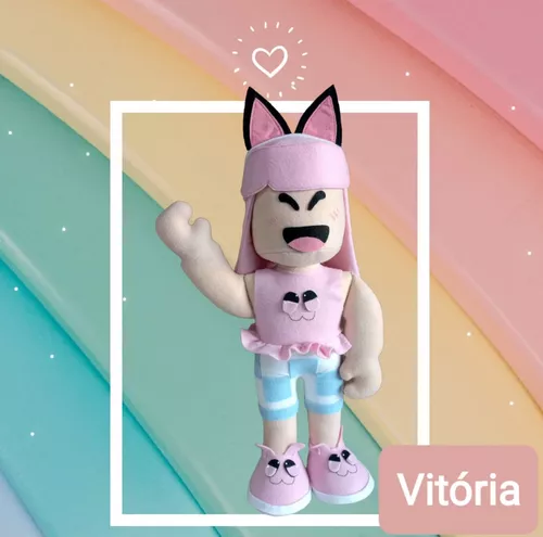 Boneca Roblox Em Feltro - Vitória Mineblox