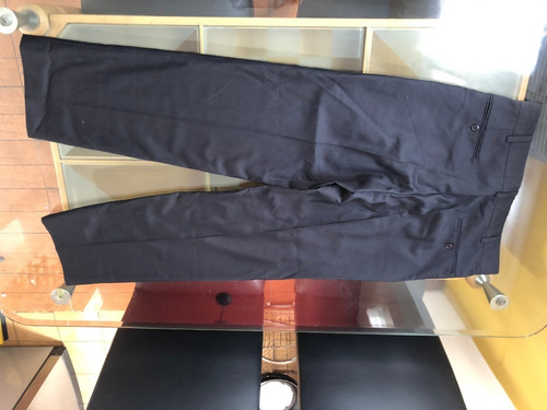 Pantalon De Vestir De Gabardina Negro Talle 40 Nuevo