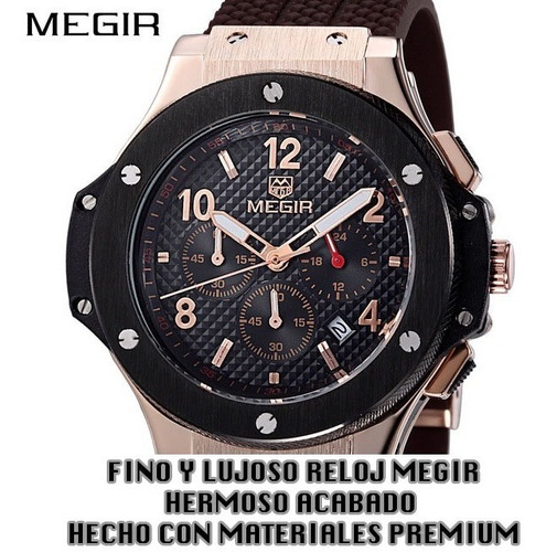 Reloj Fino Megir Elegante De Lujo Pulsera Envio Gratis