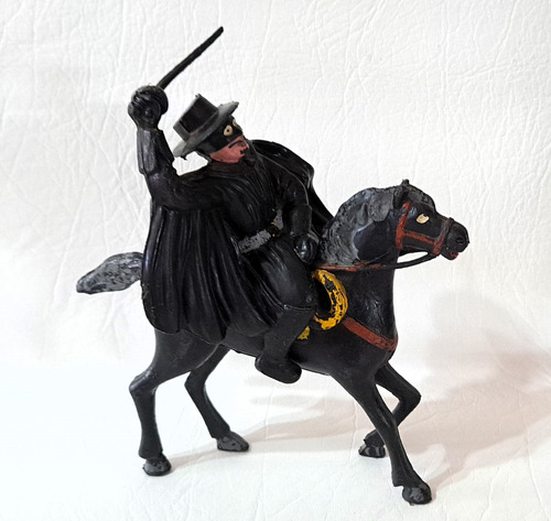 Muñeco Zorro Guy Williams Con Caballo Original Retro