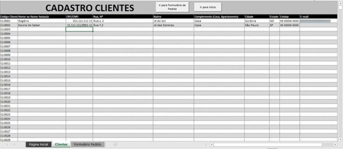 Imagem 4 de 6 de Planilha Para Cadastrar Cliente | Gerar Orçamento Ou Pedido