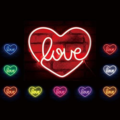 Señal De Neón - Advpro Love In The Heart Flex Silicone Led 