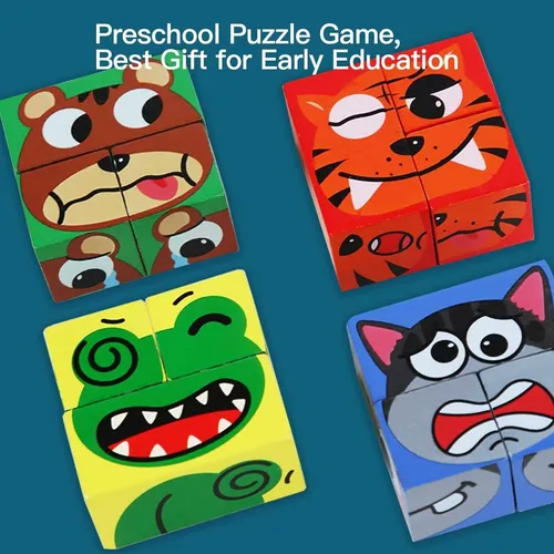 Juego Cubo Rubik Puzzle Face Changing Cambio Emociones Emoji Color De La Estructura Multicolor