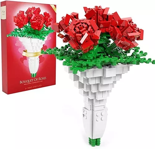 Bloques De Construcción Botánica Ramo Rosas Lego Compatible