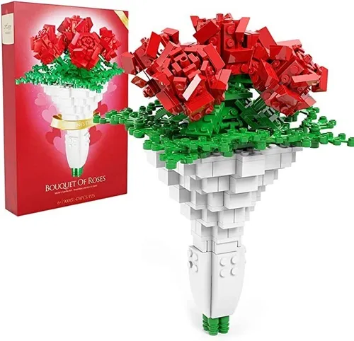 Bloques De Construcci n Bot nica Ramo Rosas Lego Compatible