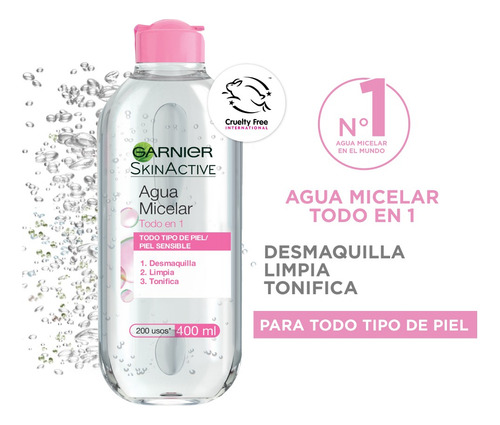 Kit Limpieza Facial: Agua Micelar Todo En 1 X2