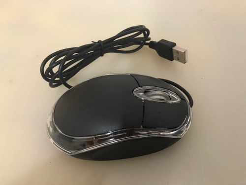 Kit 5 Mouse 3 Botões C/scroll Usb Preto Óptico Na Caixinha