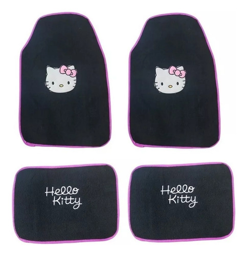 Kit 4 Tapetes Hello Kitty Rosa Hyundai Santa Fé 2013