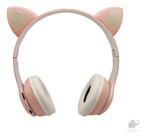 Fone De Ouvido Orelha De Gato Rosa - Booglee