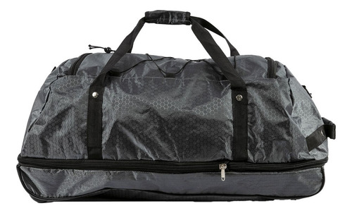 Bolso Plegable Extensible Mtl Reforzado Color Gris Liso