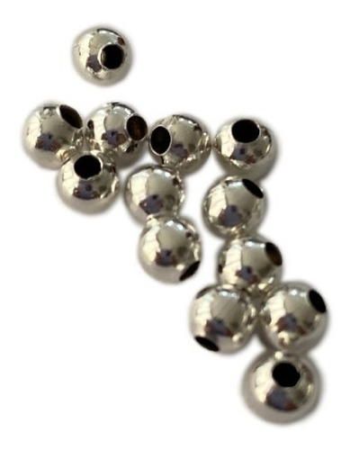 Bola 4mm Plateada De Pewter , 250 Gr , 2600 Pzas