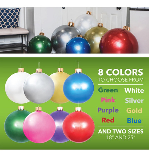 2 Piezas De Decoración De Bolas De Navidad Grandes Para Deco