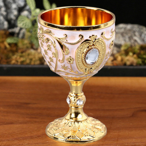 Copa De Vino Vintage De Metal, 2 Unidades, Copa De Aleación