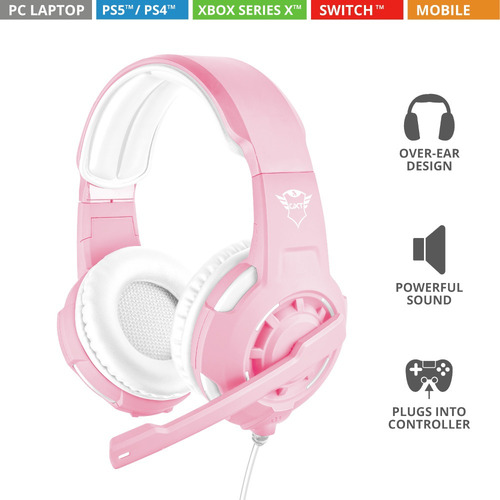 Imagen 9 de 11 de Audífonos gamer Trust Radius GXT 310 pink