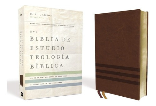 Biblia Nvi Estudio Teología Bíblica Im Piel Café 4 Colores