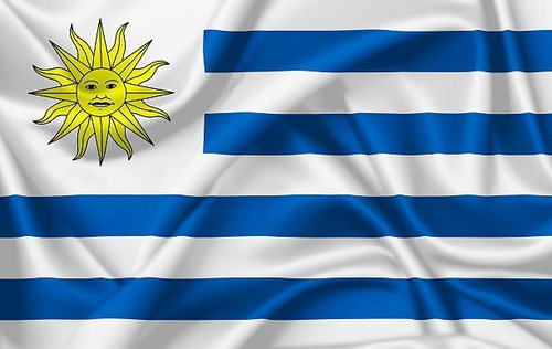 Bandera De Uruguay 30x45 Cm Ideal Lanchas Y Barcos - Náutica