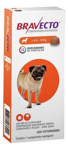 Bravecto Antipulgas De 4,5 A 10kg - Original- Envio Imediato