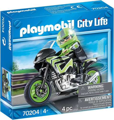 Playmobil 70204 Moto De Carreras City Life Original Edu Full