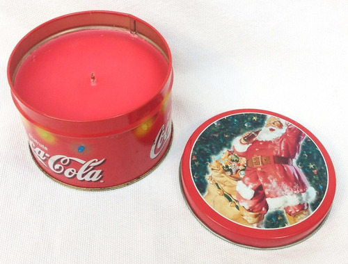 Vela Aromática En Lata Coca Cola Navidad 10cm Colección Excl