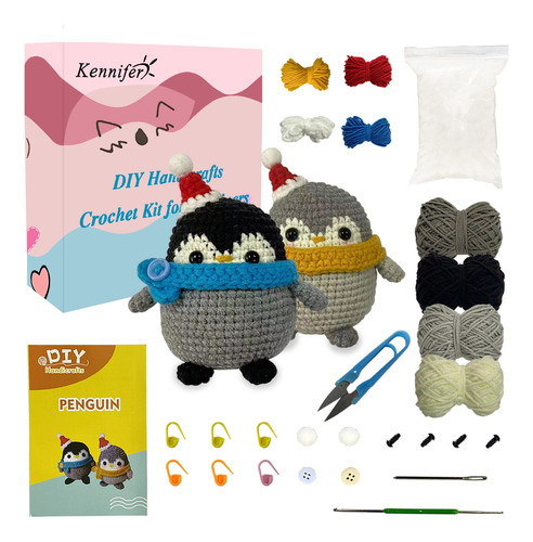 Kennifer Kit Ganchillo Para Principiante Juego 2 Pingüino