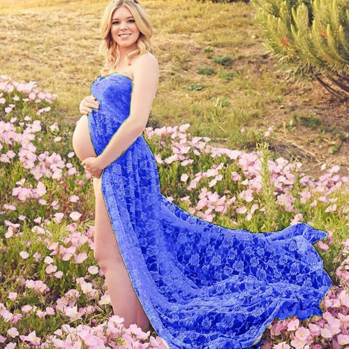 Vestido De Maxi Maternidad Embarazo Sin Tirantes Fotografía