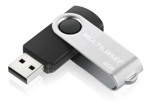 Imagen 2 de 2 de Pendrive Multilaser Twist PD586 4GB 2.0 negro