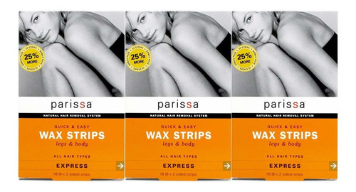 Parissa - Tiras De Cera Para Piernas Y Cuerpo, 16 Unidades,