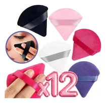 Comprar Set 12 Esponjas Puffs Blender Polvo Triángulo Maquillaje 