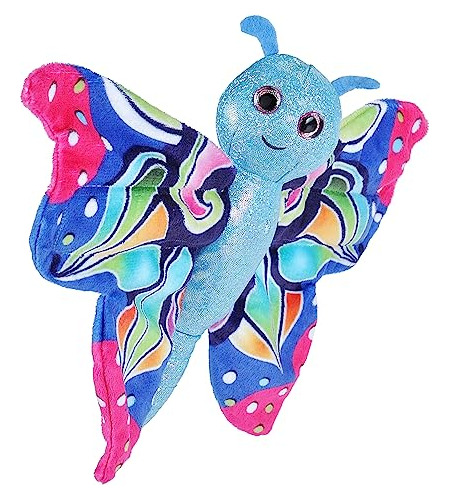 Wild Republic Huggers Butterfly Blue Plush Toy, Pulsera De B