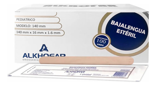 Bajalengua De Madera Estéril Pediatrico - Caja X 100 Unid