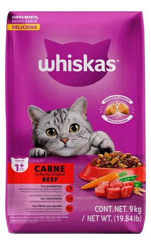 Alimento Para Gato Adulto Whiskas Receta Original 9 Kg 