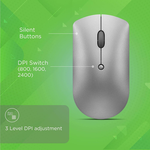 Mouse Inalámbrico Lenovo 600 Gris ,bluetooth
