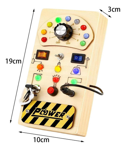 Led Busy Board Tablero Sensorial De Madera Led Para Niños