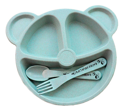 Set De Plato Con Cubiertos Para Bebés 