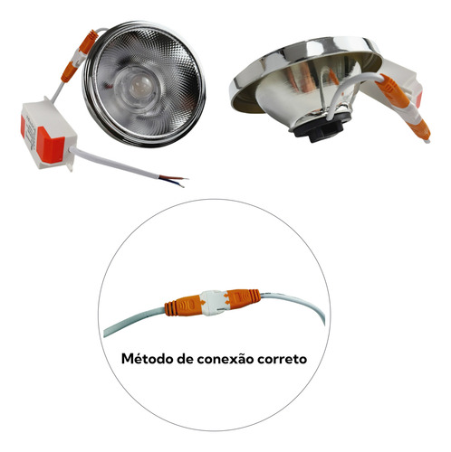Lampada Led Ar111 Cob 12w Branco Quente, Frio E Neutro