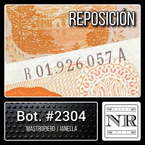 Reposición - Argentina - 1 $ Ley - Año 1970/71 - Bot. #2304