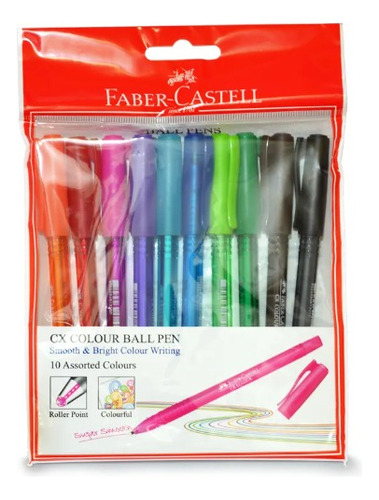 Boligrafos Set 10 Colores Faber Castell