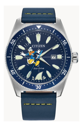 Reloj Citizen Disney Donald Duck Aw1790-05w Hombre Ts Color de la correa Azul Color del bisel Azul Color del fondo Azul