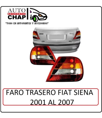 Faro Trasero Fiat Siena Fire 2001 2002 2003 2004 2005 2006