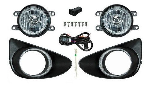 Jgo Faros Niebla C/parrilla Filo Crom Yaris Toyota 12-14