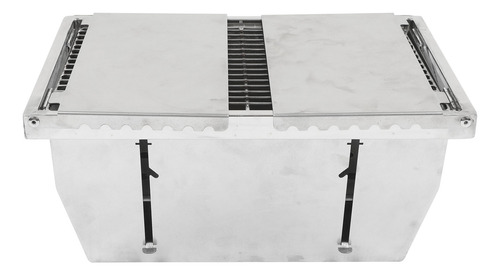 Estufa De Leña Para Acampar De Acero Inoxidable, Mini Rectan