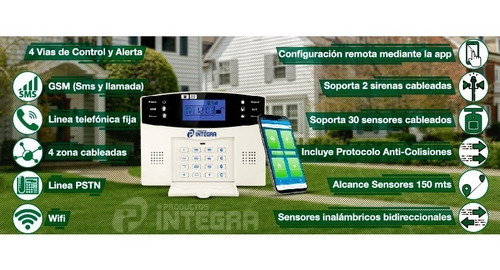 Alarma Casa Domiciliaria Inalambrica Gsm Wifi Pstn Apolo