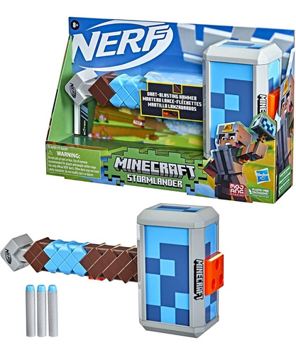Nerf Minecraft - Martillo De Dardos Stormlander