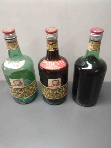 Antiguas (3) Botellas, Hierro Quina,llena Y Vacía (Usado)