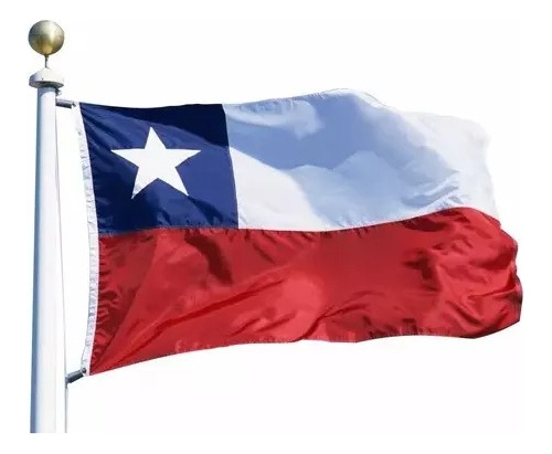 Bandera Chilena Tela Trevira Refozada   120x180cm  